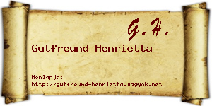 Gutfreund Henrietta névjegykártya