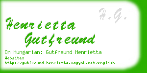 henrietta gutfreund business card